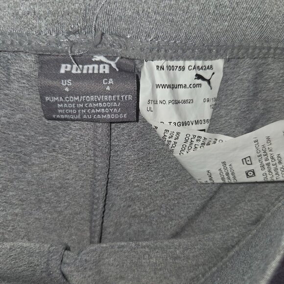 Puma Girls XS 5/6 Pink T-Shirt & Grey Shorts Activewear Set 4167 - Picture 10 of 13